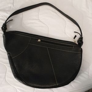 Black leather purse